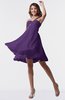 ColsBM Estelle Dark Purple Modest A-line One Shoulder Criss-cross Straps Short Ruching Bridesmaid Dresses
