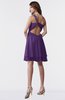 ColsBM Estelle Dark Purple Modest A-line One Shoulder Criss-cross Straps Short Ruching Bridesmaid Dresses