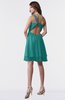 ColsBM Estelle Emerald Green Modest A-line One Shoulder Criss-cross Straps Short Ruching Bridesmaid Dresses