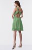 ColsBM Estelle Fair Green Modest A-line One Shoulder Criss-cross Straps Short Ruching Bridesmaid Dresses