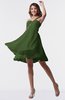 ColsBM Estelle Garden Green Modest A-line One Shoulder Criss-cross Straps Short Ruching Bridesmaid Dresses