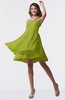ColsBM Estelle Green Oasis Modest A-line One Shoulder Criss-cross Straps Short Ruching Bridesmaid Dresses