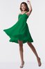ColsBM Estelle Green Modest A-line One Shoulder Criss-cross Straps Short Ruching Bridesmaid Dresses
