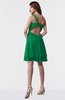 ColsBM Estelle Green Modest A-line One Shoulder Criss-cross Straps Short Ruching Bridesmaid Dresses