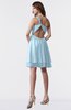 ColsBM Estelle Ice Blue Modest A-line One Shoulder Criss-cross Straps Short Ruching Bridesmaid Dresses