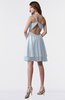 ColsBM Estelle Illusion Blue Modest A-line One Shoulder Criss-cross Straps Short Ruching Bridesmaid Dresses