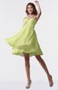 ColsBM Estelle Lime Sherbet Modest A-line One Shoulder Criss-cross Straps Short Ruching Bridesmaid Dresses