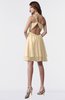 ColsBM Estelle Marzipan Modest A-line One Shoulder Criss-cross Straps Short Ruching Bridesmaid Dresses