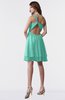 ColsBM Estelle Mint Green Modest A-line One Shoulder Criss-cross Straps Short Ruching Bridesmaid Dresses