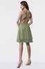 ColsBM Estelle Moss Green Modest A-line One Shoulder Criss-cross Straps Short Ruching Bridesmaid Dresses