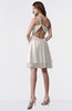 ColsBM Estelle Off White Modest A-line One Shoulder Criss-cross Straps Short Ruching Bridesmaid Dresses