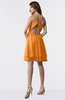 ColsBM Estelle Orange Modest A-line One Shoulder Criss-cross Straps Short Ruching Bridesmaid Dresses