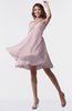ColsBM Estelle Pale Lilac Modest A-line One Shoulder Criss-cross Straps Short Ruching Bridesmaid Dresses
