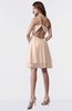 ColsBM Estelle Peach Puree Modest A-line One Shoulder Criss-cross Straps Short Ruching Bridesmaid Dresses