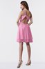 ColsBM Estelle Pink Modest A-line One Shoulder Criss-cross Straps Short Ruching Bridesmaid Dresses