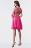 ColsBM Estelle Rose Pink Modest A-line One Shoulder Criss-cross Straps Short Ruching Bridesmaid Dresses