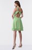 ColsBM Estelle Sage Green Modest A-line One Shoulder Criss-cross Straps Short Ruching Bridesmaid Dresses