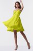 ColsBM Estelle Sulphur Spring Modest A-line One Shoulder Criss-cross Straps Short Ruching Bridesmaid Dresses