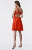ColsBM Estelle Tangerine Tango Modest A-line One Shoulder Criss-cross Straps Short Ruching Bridesmaid Dresses