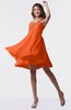 ColsBM Estelle Tangerine Modest A-line One Shoulder Criss-cross Straps Short Ruching Bridesmaid Dresses