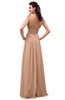 ColsBM Leilani Almost Apricot Cinderella A-line Asymmetric Neckline Sleeveless Zipper Chiffon Bridesmaid Dresses
