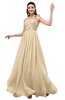ColsBM Leilani Apricot Gelato Cinderella A-line Asymmetric Neckline Sleeveless Zipper Chiffon Bridesmaid Dresses
