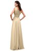 ColsBM Leilani Apricot Gelato Cinderella A-line Asymmetric Neckline Sleeveless Zipper Chiffon Bridesmaid Dresses