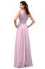 ColsBM Leilani Baby Pink Cinderella A-line Asymmetric Neckline Sleeveless Zipper Chiffon Bridesmaid Dresses