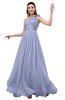ColsBM Leilani Blue Heron Cinderella A-line Asymmetric Neckline Sleeveless Zipper Chiffon Bridesmaid Dresses