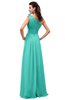 ColsBM Leilani Blue Turquoise Cinderella A-line Asymmetric Neckline Sleeveless Zipper Chiffon Bridesmaid Dresses