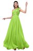 ColsBM Leilani Bright Green Cinderella A-line Asymmetric Neckline Sleeveless Zipper Chiffon Bridesmaid Dresses