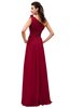 ColsBM Leilani Dark Red Cinderella A-line Asymmetric Neckline Sleeveless Zipper Chiffon Bridesmaid Dresses