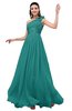 ColsBM Leilani Emerald Green Cinderella A-line Asymmetric Neckline Sleeveless Zipper Chiffon Bridesmaid Dresses