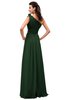 ColsBM Leilani Hunter Green Cinderella A-line Asymmetric Neckline Sleeveless Zipper Chiffon Bridesmaid Dresses