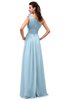 ColsBM Leilani Ice Blue Cinderella A-line Asymmetric Neckline Sleeveless Zipper Chiffon Bridesmaid Dresses