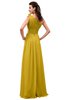 ColsBM Leilani Lemon Curry Cinderella A-line Asymmetric Neckline Sleeveless Zipper Chiffon Bridesmaid Dresses