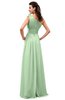 ColsBM Leilani Light Green Cinderella A-line Asymmetric Neckline Sleeveless Zipper Chiffon Bridesmaid Dresses