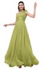 ColsBM Leilani Linden Green Cinderella A-line Asymmetric Neckline Sleeveless Zipper Chiffon Bridesmaid Dresses