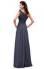 ColsBM Leilani Nightshadow Blue Cinderella A-line Asymmetric Neckline Sleeveless Zipper Chiffon Bridesmaid Dresses