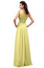 ColsBM Leilani Pastel Yellow Cinderella A-line Asymmetric Neckline Sleeveless Zipper Chiffon Bridesmaid Dresses