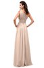ColsBM Leilani Peach Puree Cinderella A-line Asymmetric Neckline Sleeveless Zipper Chiffon Bridesmaid Dresses