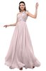 ColsBM Leilani Petal Pink Cinderella A-line Asymmetric Neckline Sleeveless Zipper Chiffon Bridesmaid Dresses