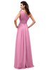 ColsBM Leilani Pink Cinderella A-line Asymmetric Neckline Sleeveless Zipper Chiffon Bridesmaid Dresses