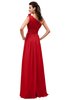 ColsBM Leilani Red Cinderella A-line Asymmetric Neckline Sleeveless Zipper Chiffon Bridesmaid Dresses