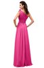 ColsBM Leilani Rose Pink Cinderella A-line Asymmetric Neckline Sleeveless Zipper Chiffon Bridesmaid Dresses
