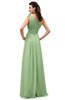 ColsBM Leilani Sage Green Cinderella A-line Asymmetric Neckline Sleeveless Zipper Chiffon Bridesmaid Dresses