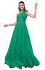 ColsBM Leilani Sea Green Cinderella A-line Asymmetric Neckline Sleeveless Zipper Chiffon Bridesmaid Dresses