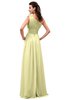 ColsBM Leilani Wax Yellow Cinderella A-line Asymmetric Neckline Sleeveless Zipper Chiffon Bridesmaid Dresses