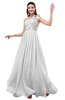 ColsBM Leilani White Cinderella A-line Asymmetric Neckline Sleeveless Zipper Chiffon Bridesmaid Dresses
