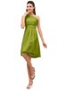 ColsBM Amber Green Oasis Cute A-line One Shoulder Sleeveless Chiffon Bridesmaid Dresses